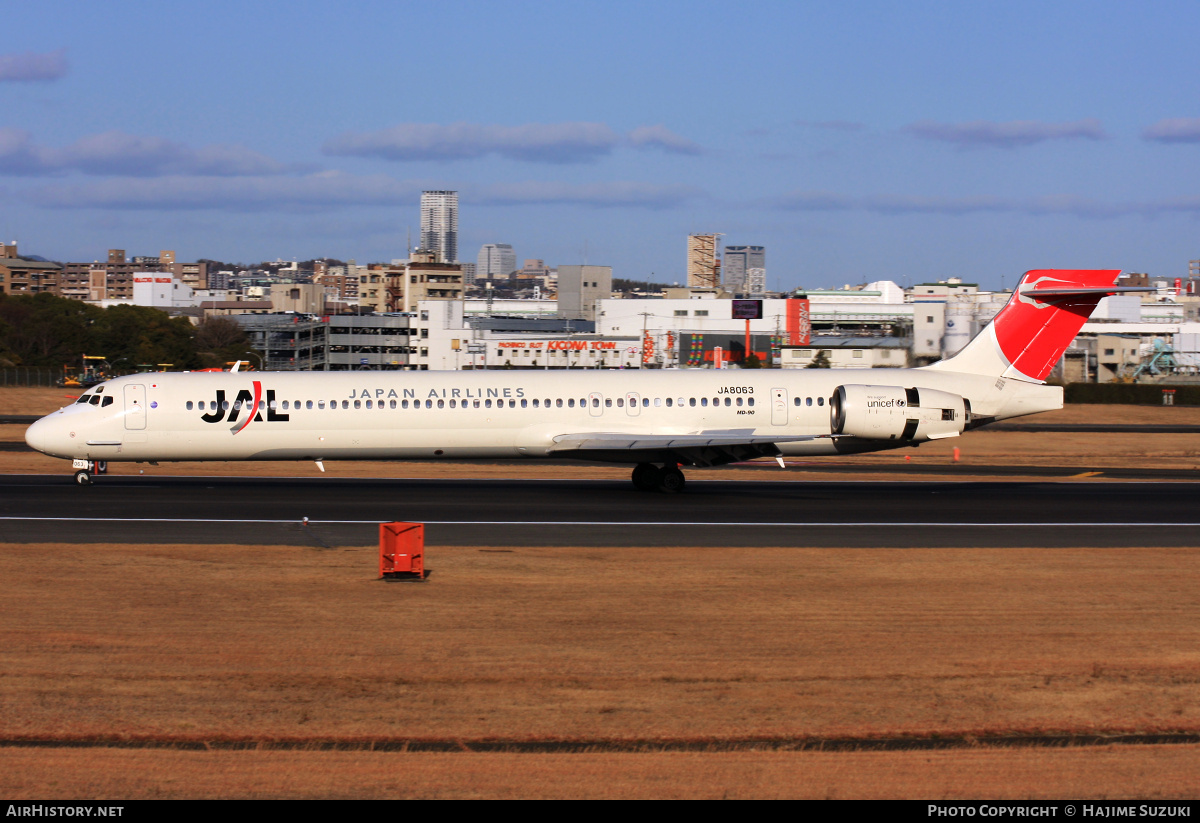 Aircraft Photo of JA8063 | McDonnell Douglas MD-90-30 | Japan Airlines - JAL | AirHistory.net #635485