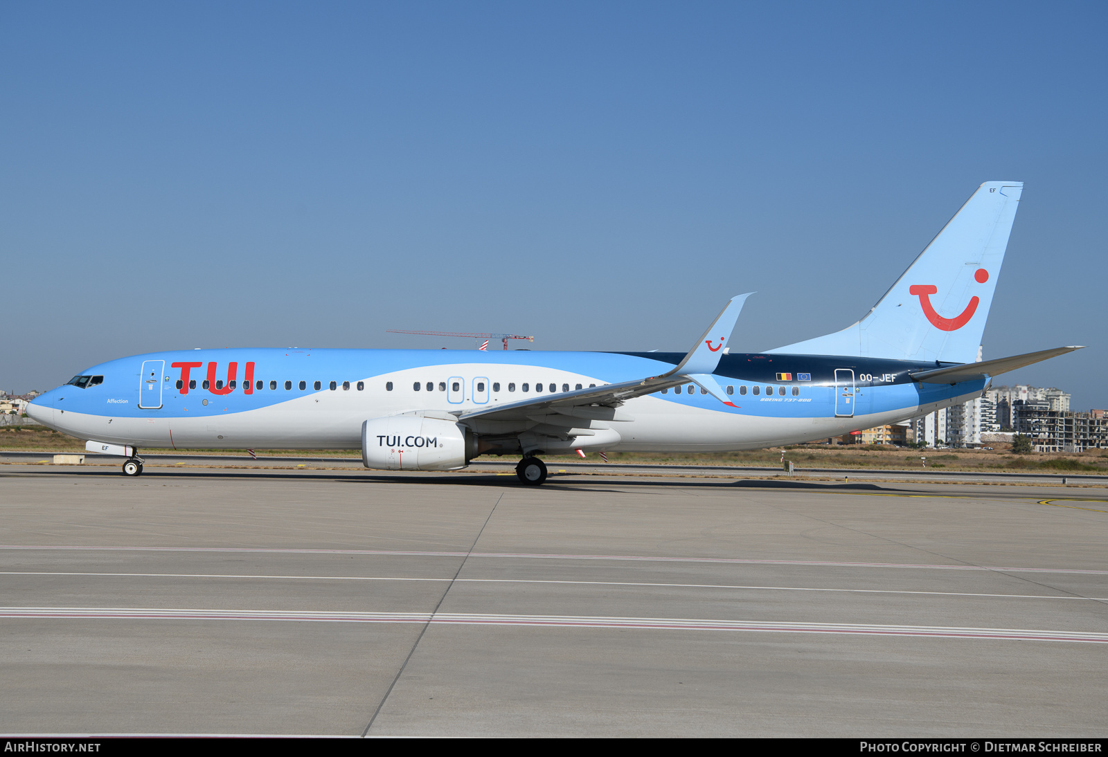 Aircraft Photo of OO-JEF | Boeing 737-8K5 | TUI | AirHistory.net #635511