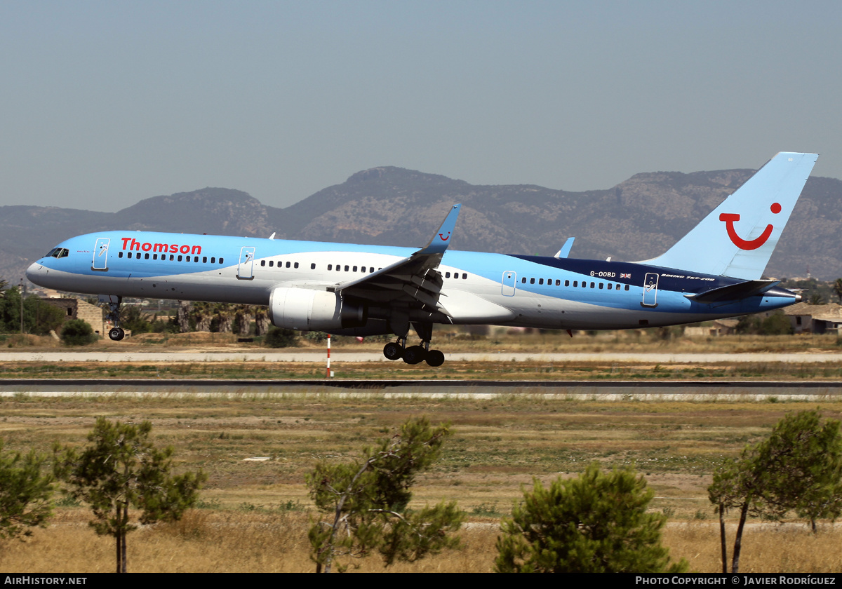 Aircraft Photo of G-OOBD | Boeing 757-28A | Thomson Airways | AirHistory.net #635561
