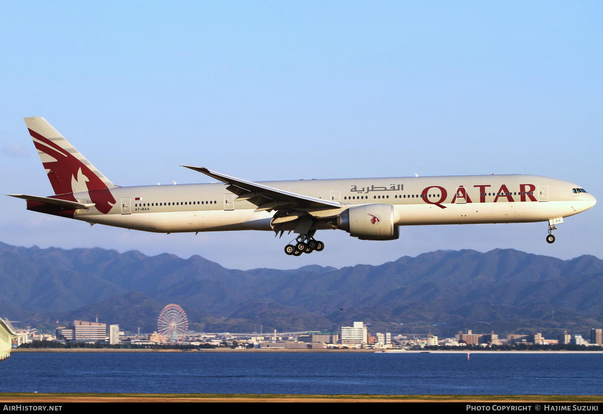 Aircraft Photo of A7-BAA | Boeing 777-3DZ/ER | Qatar Airways | AirHistory.net #635628