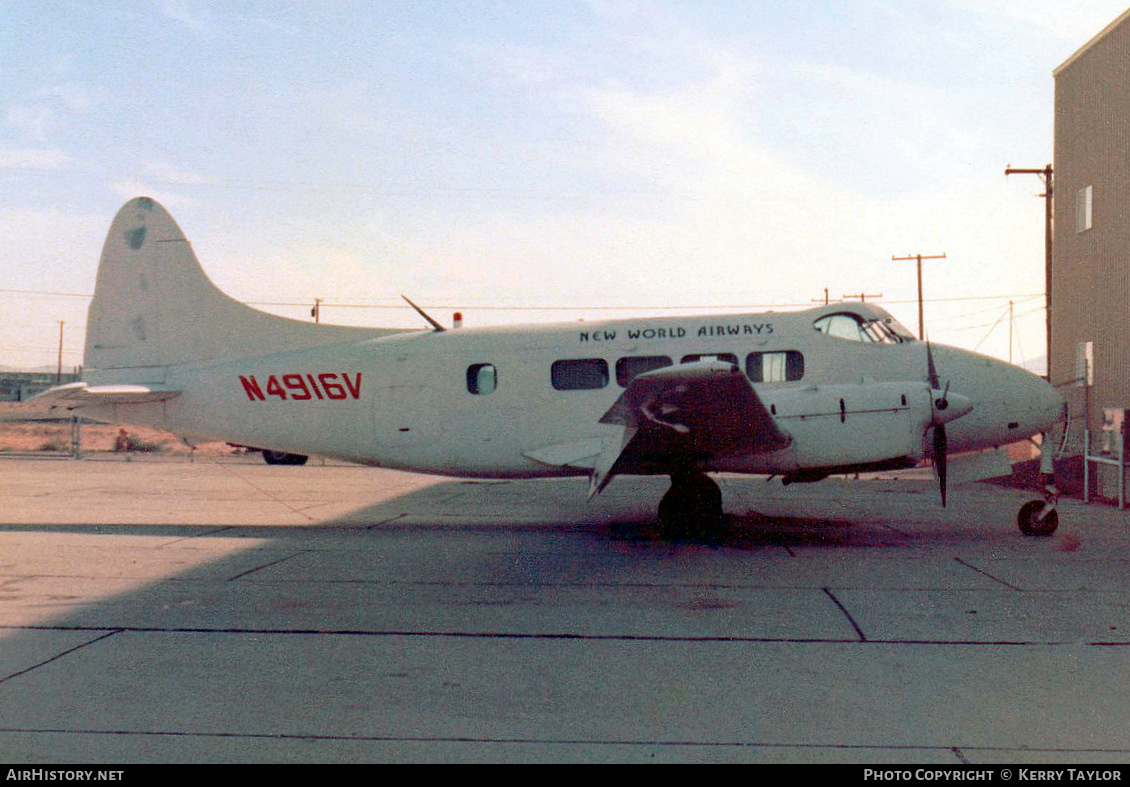 Aircraft Photo of N4916V | De Havilland D.H. 104 Dove 5A | New World Airways | AirHistory.net #635693