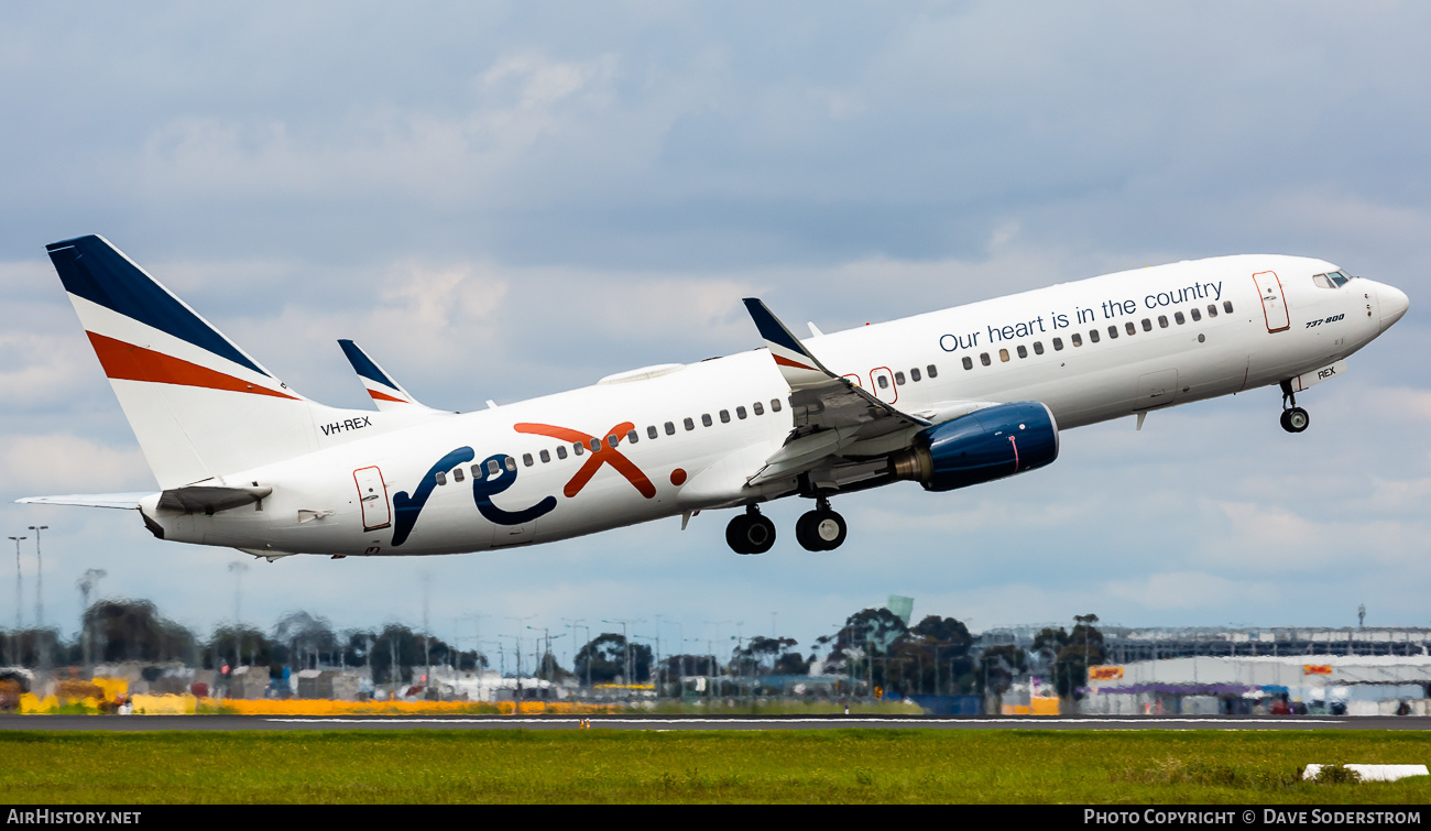 Aircraft Photo of VH-REX | Boeing 737-8FE | REX - Regional Express | AirHistory.net #635717