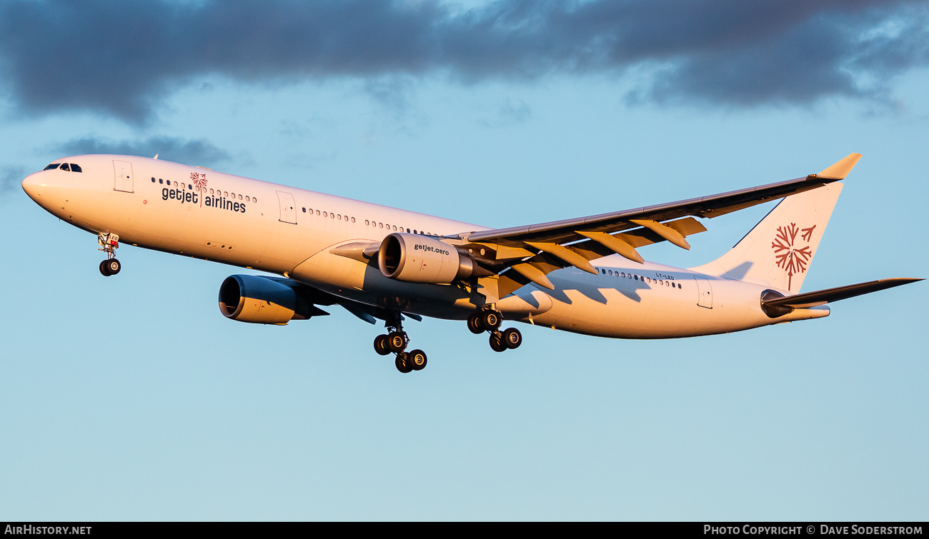 Aircraft Photo of LY-LEO | Airbus A330-302 | GetJet Airlines | AirHistory.net #635857