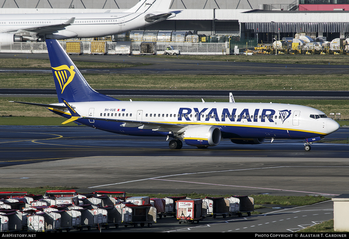 Aircraft Photo of 9H-VUS | Boeing 737-8200 Max 200 | Ryanair | AirHistory.net #635882