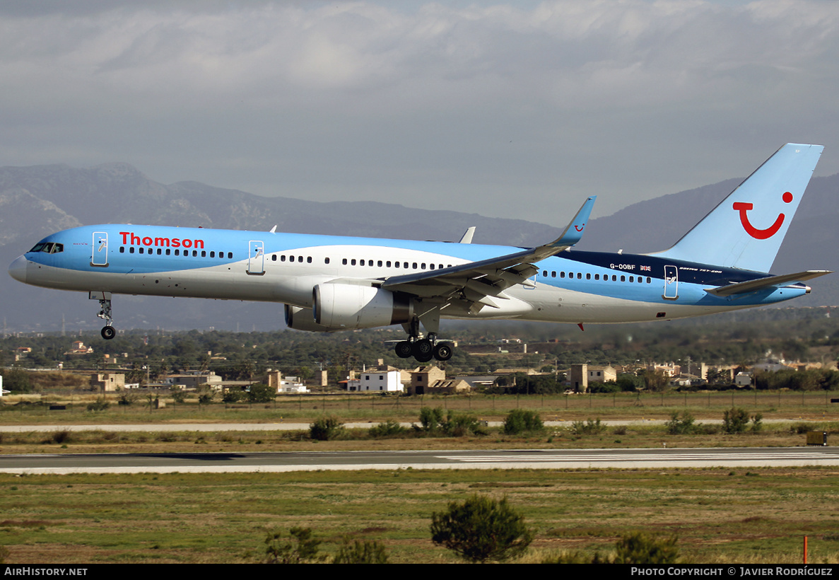 Aircraft Photo of G-OOBF | Boeing 757-28A | Thomson Airways | AirHistory.net #635883