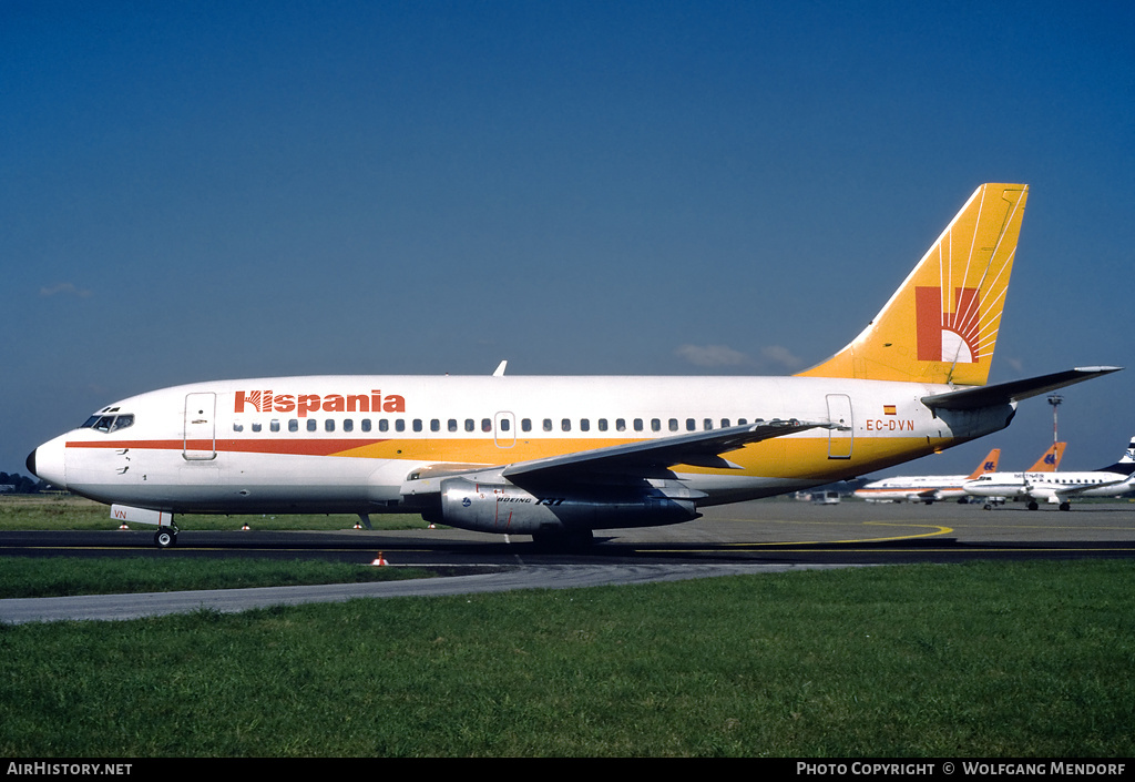 Aircraft Photo of EC-DVN | Boeing 737-2K2/Adv | Hispania Líneas Aéreas | AirHistory.net #635891