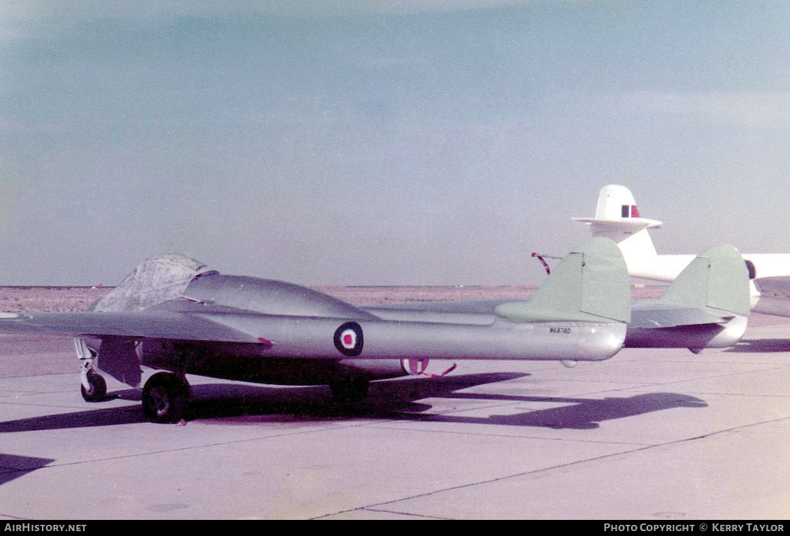 Aircraft Photo of N6878D | De Havilland D.H. 100 Vampire F3 | UK - Air Force | AirHistory.net #635948