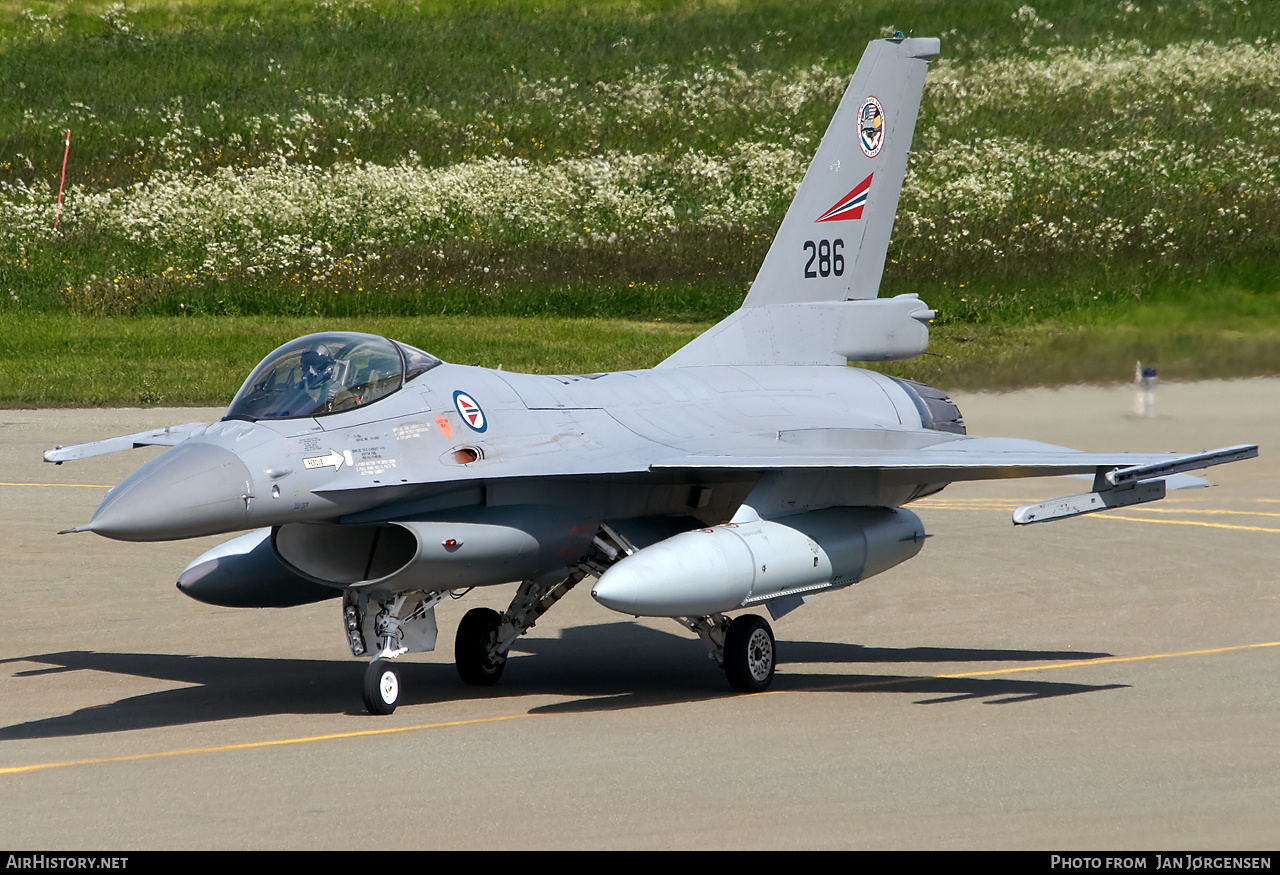 Aircraft Photo of 286 | General Dynamics F-16AM Fighting Falcon | Norway - Air Force | AirHistory.net #635963