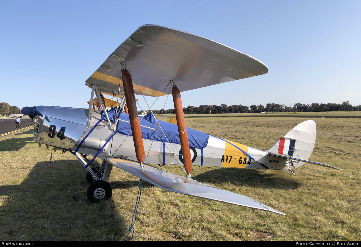 Aircraft Photo of VH-WAP / A17-694 | De Havilland D.H. 82A Tiger Moth | Australia - Air Force | AirHistory.net #635999