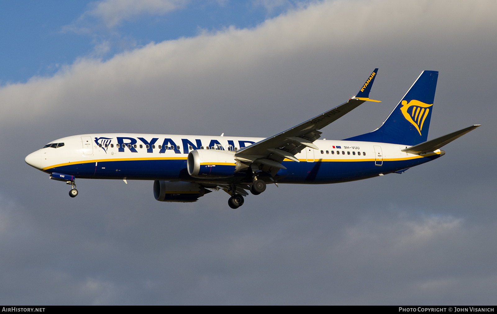 Aircraft Photo of 9H-VUU | Boeing 737-8200 Max 200 | Ryanair | AirHistory.net #636000