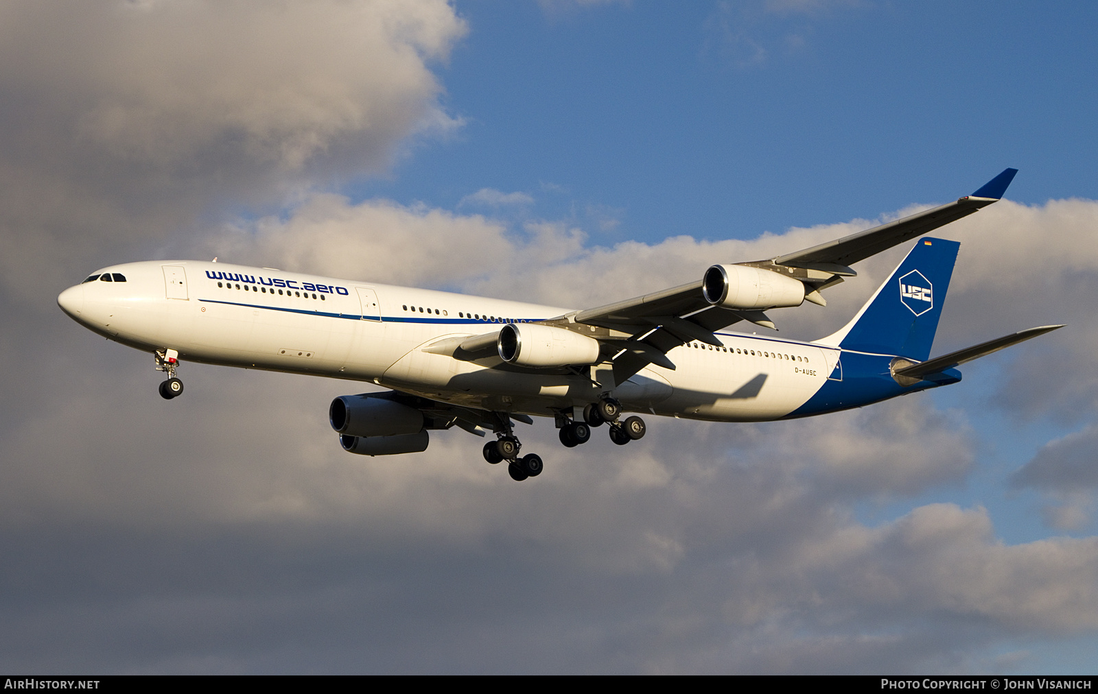 Aircraft Photo of D-AUSC | Airbus A340-313E | USC - Universal Sky Carrier | AirHistory.net #636004