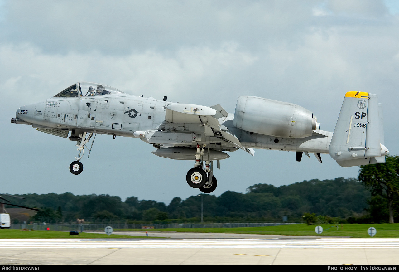Aircraft Photo of 81-0956 / AF81-956 | Fairchild A-10A Thunderbolt II | USA - Air Force | AirHistory.net #636015