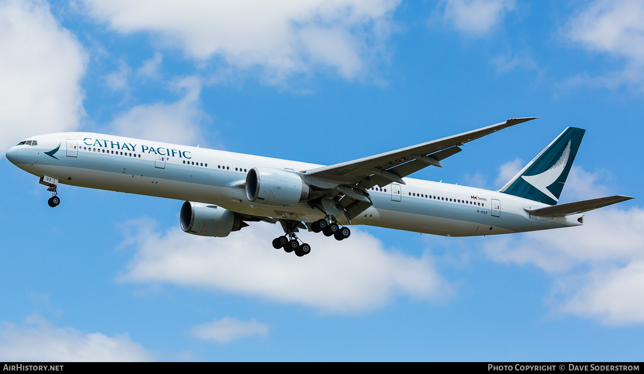 Aircraft Photo of B-KQZ | Boeing 777-367/ER | Cathay Pacific Airways | AirHistory.net #636016