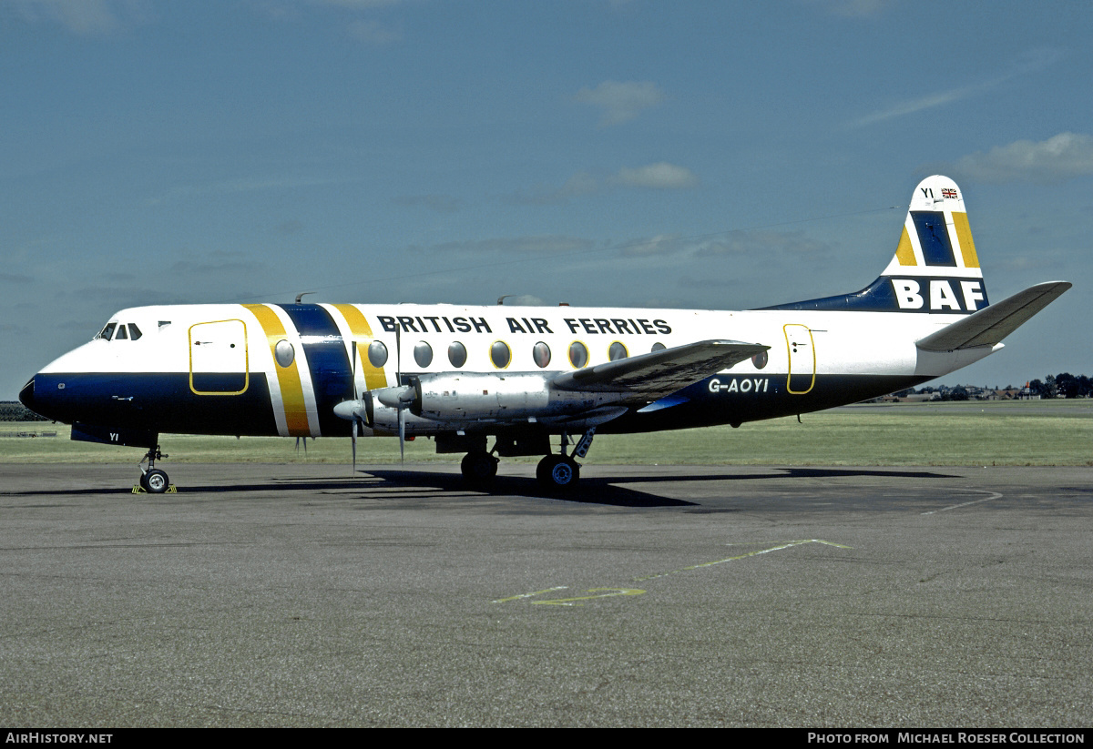 Aircraft Photo of G-AOYI | Vickers 806 Viscount | British Air Ferries - BAF | AirHistory.net #636025