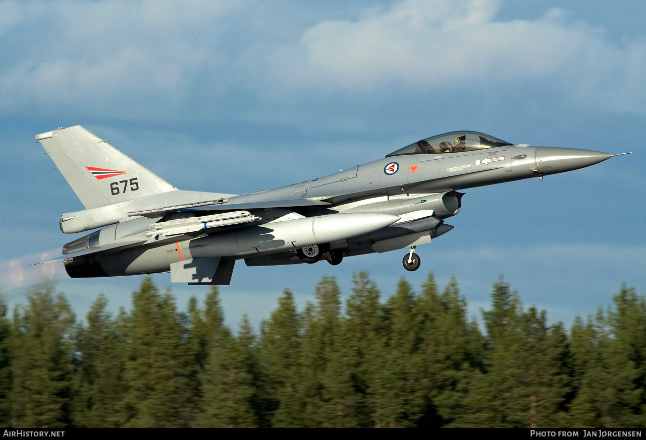 Aircraft Photo of 675 | General Dynamics F-16AM Fighting Falcon | Norway - Air Force | AirHistory.net #636168