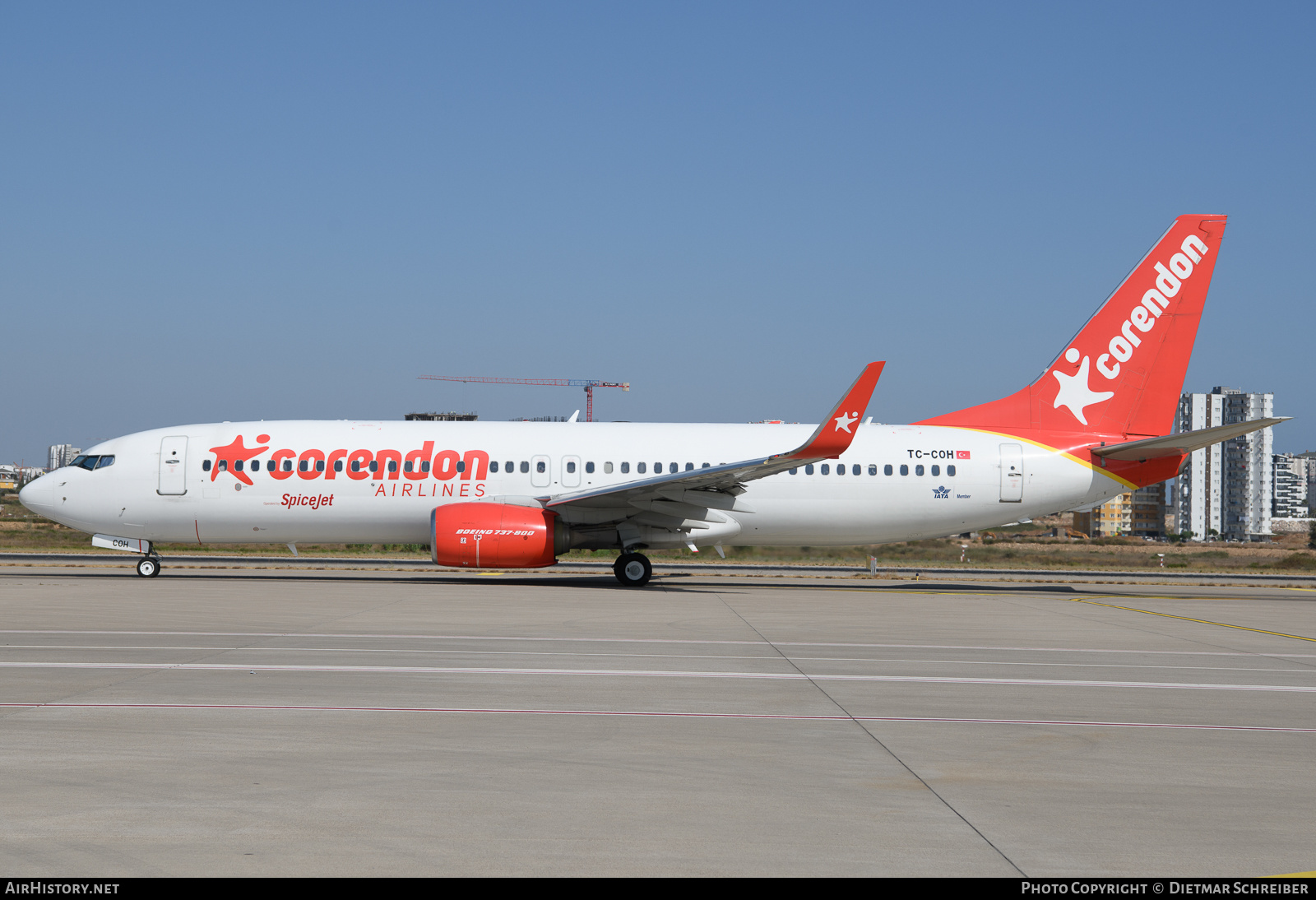 Aircraft Photo of TC-COH | Boeing 737-8EH | Corendon Airlines | AirHistory.net #636265