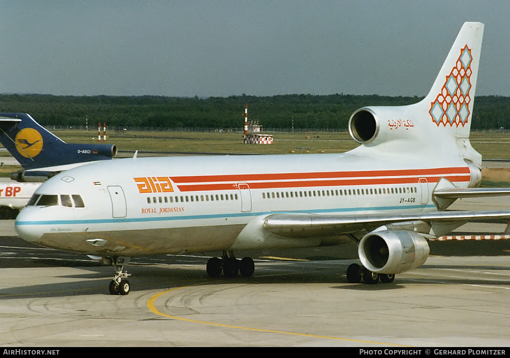 Aircraft Photo of JY-AGB | Lockheed L-1011-385-3 TriStar 500 | Alia - The Royal Jordanian Airline | AirHistory.net #636355