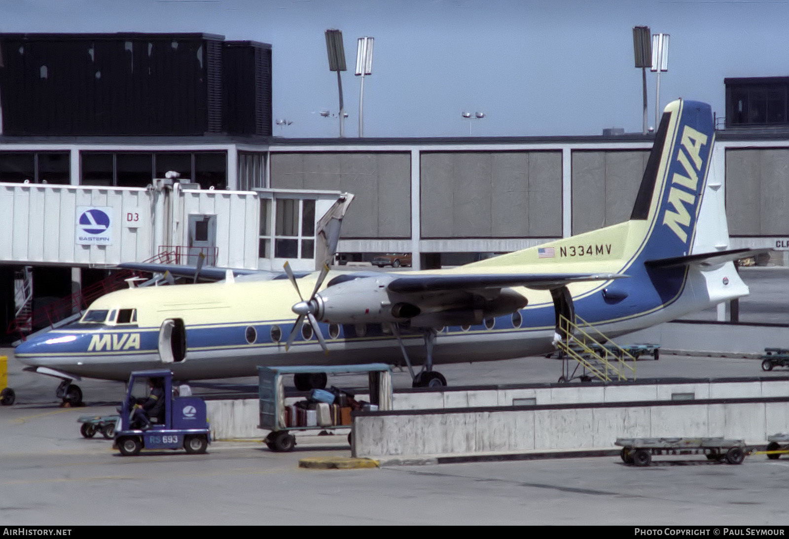 Aircraft Photo of N334MV | Fokker F27-500 Friendship | Mississippi Valley Airlines - MVA | AirHistory.net #636396