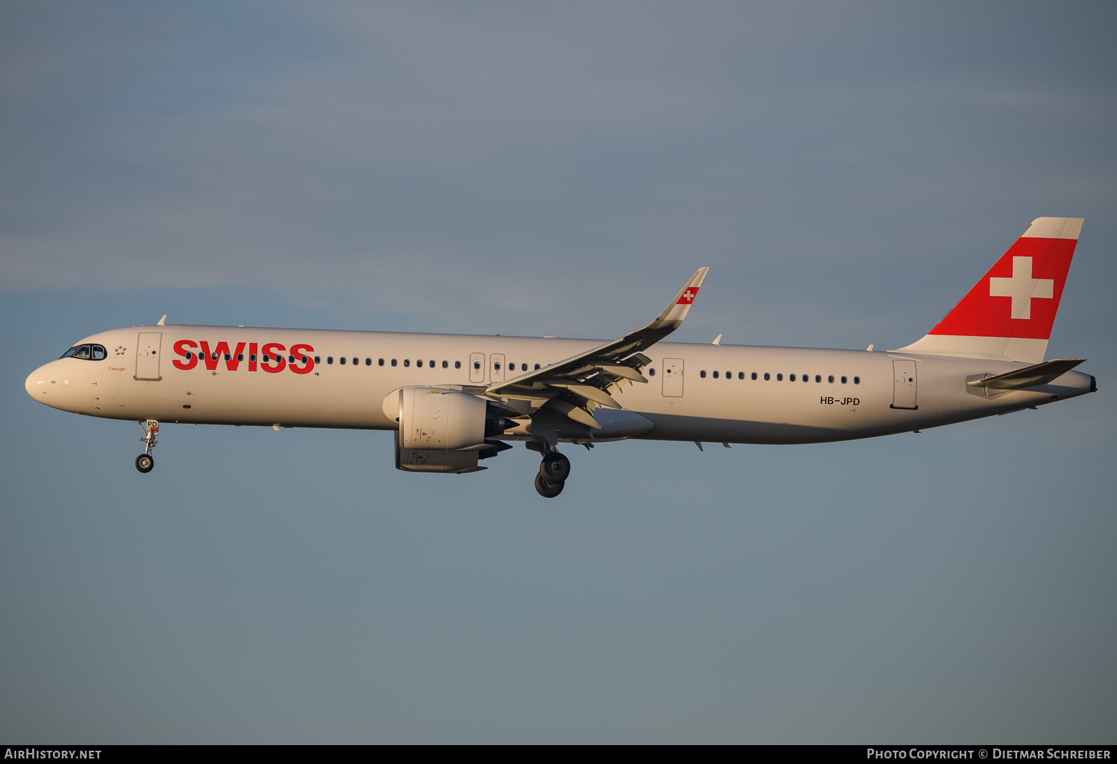 Aircraft Photo of HB-JPD | Airbus A321-271NX | Swiss International Air Lines | AirHistory.net #636534