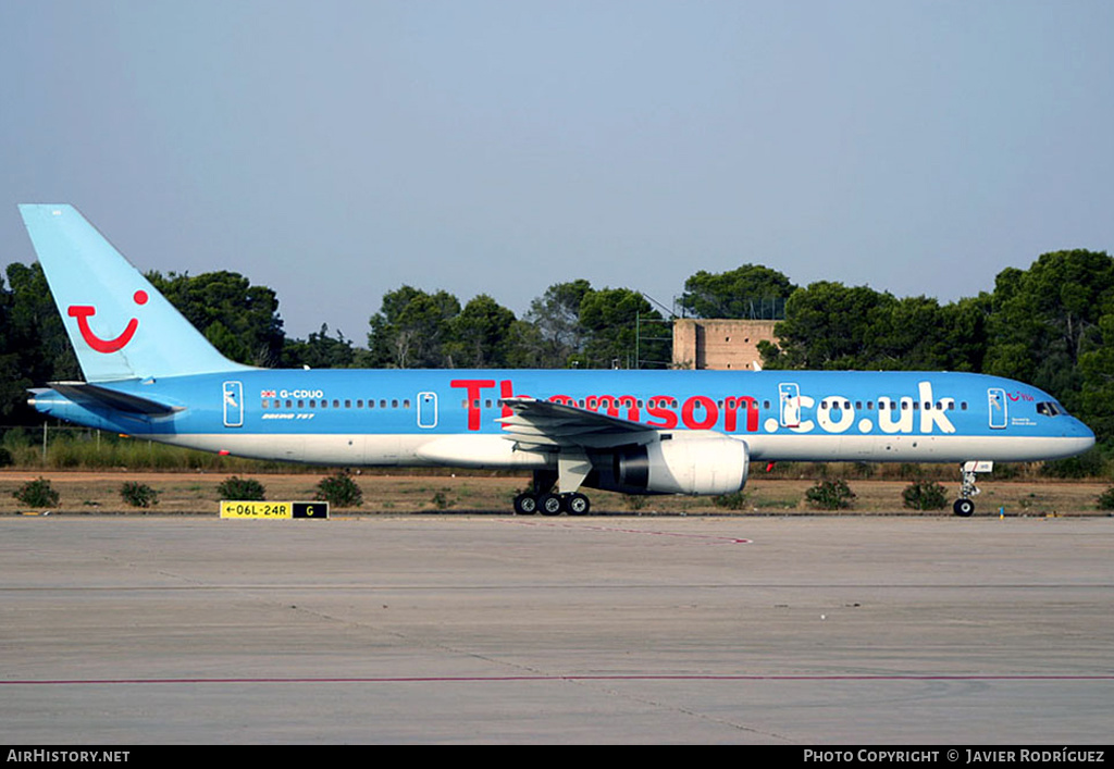 Aircraft Photo of G-CDUO | Boeing 757-236 | Thomson Airways | AirHistory.net #636543