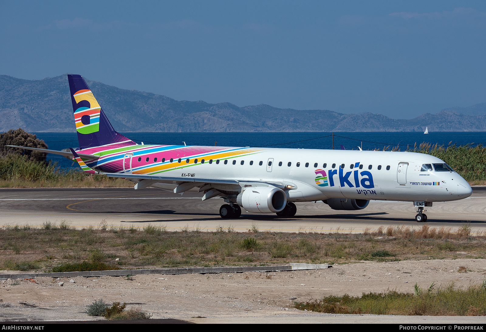 Aircraft Photo of 4X-EMF | Embraer 195AR (ERJ-190-200IGW) | Arkia Israeli Airlines | AirHistory.net #636559