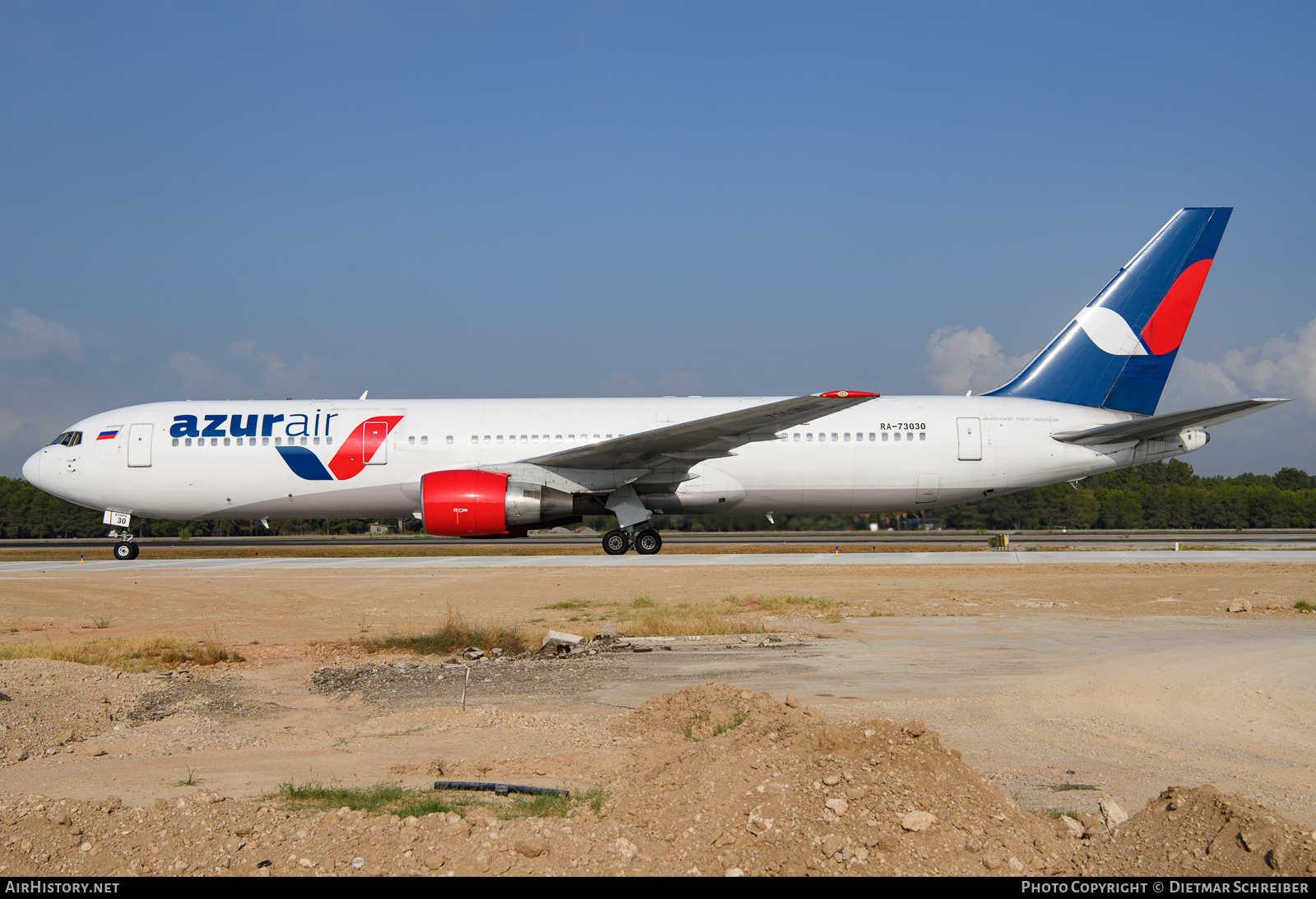 Aircraft Photo of RA-73030 | Boeing 767-3Q8/ER | Azur Air | AirHistory.net #636587