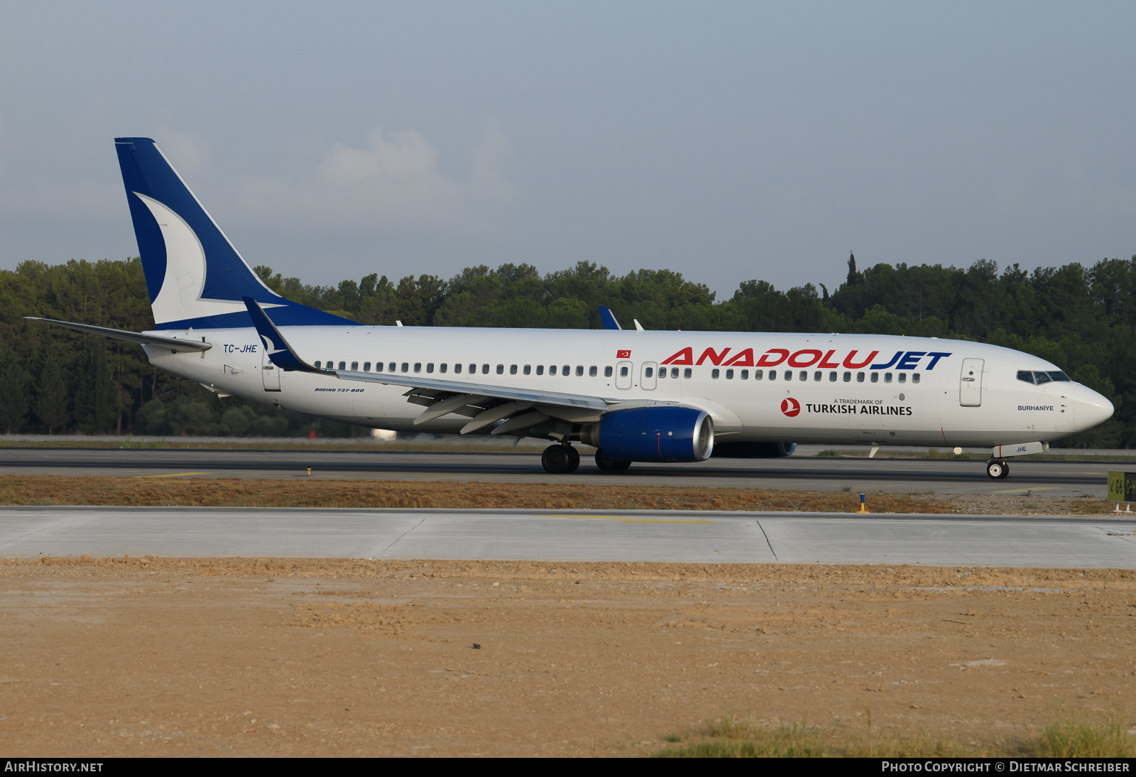 Aircraft Photo of TC-JHE | Boeing 737-8F2 | AnadoluJet | AirHistory.net #636642