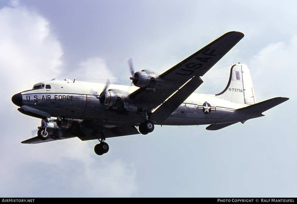 Aircraft Photo of 47-2758 / 0-72758 | Douglas C-54E Skymaster | USA - Air Force | AirHistory.net #636741