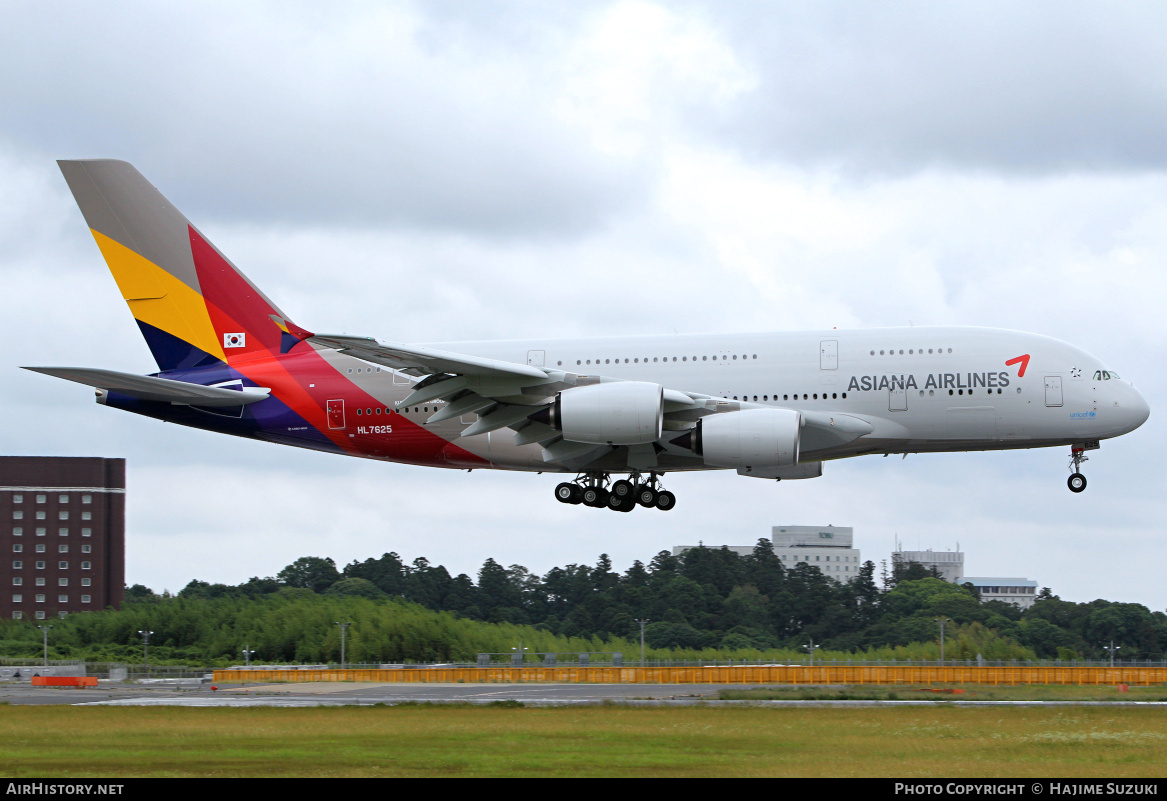 Aircraft Photo of HL7625 | Airbus A380-841 | Asiana Airlines | AirHistory.net #636752