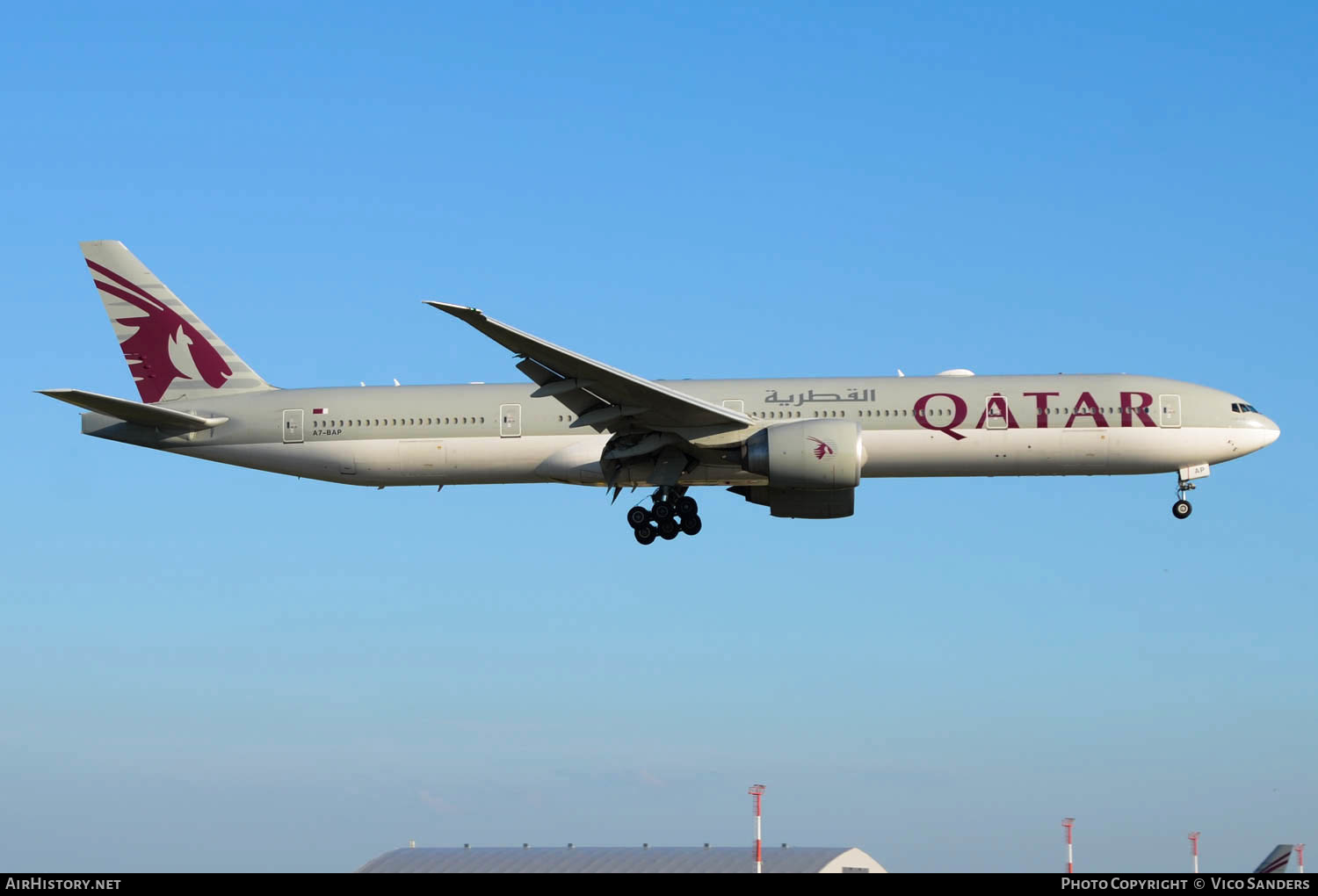 Aircraft Photo of A7-BAP | Boeing 777-3DZ/ER | Qatar Airways | AirHistory.net #636872