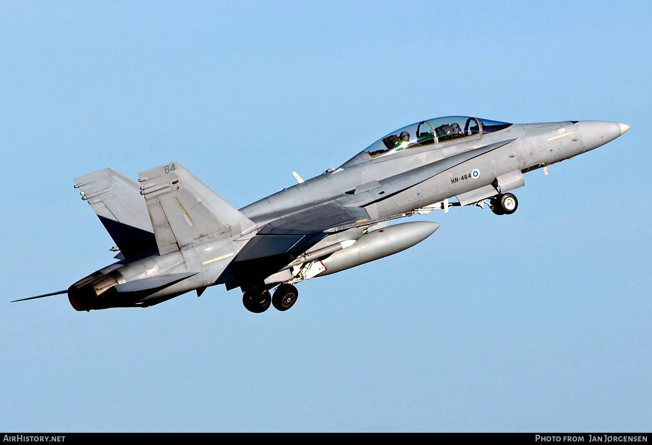 Aircraft Photo of HN-464 | McDonnell Douglas F/A-18D Hornet | Finland - Air Force | AirHistory.net #636888