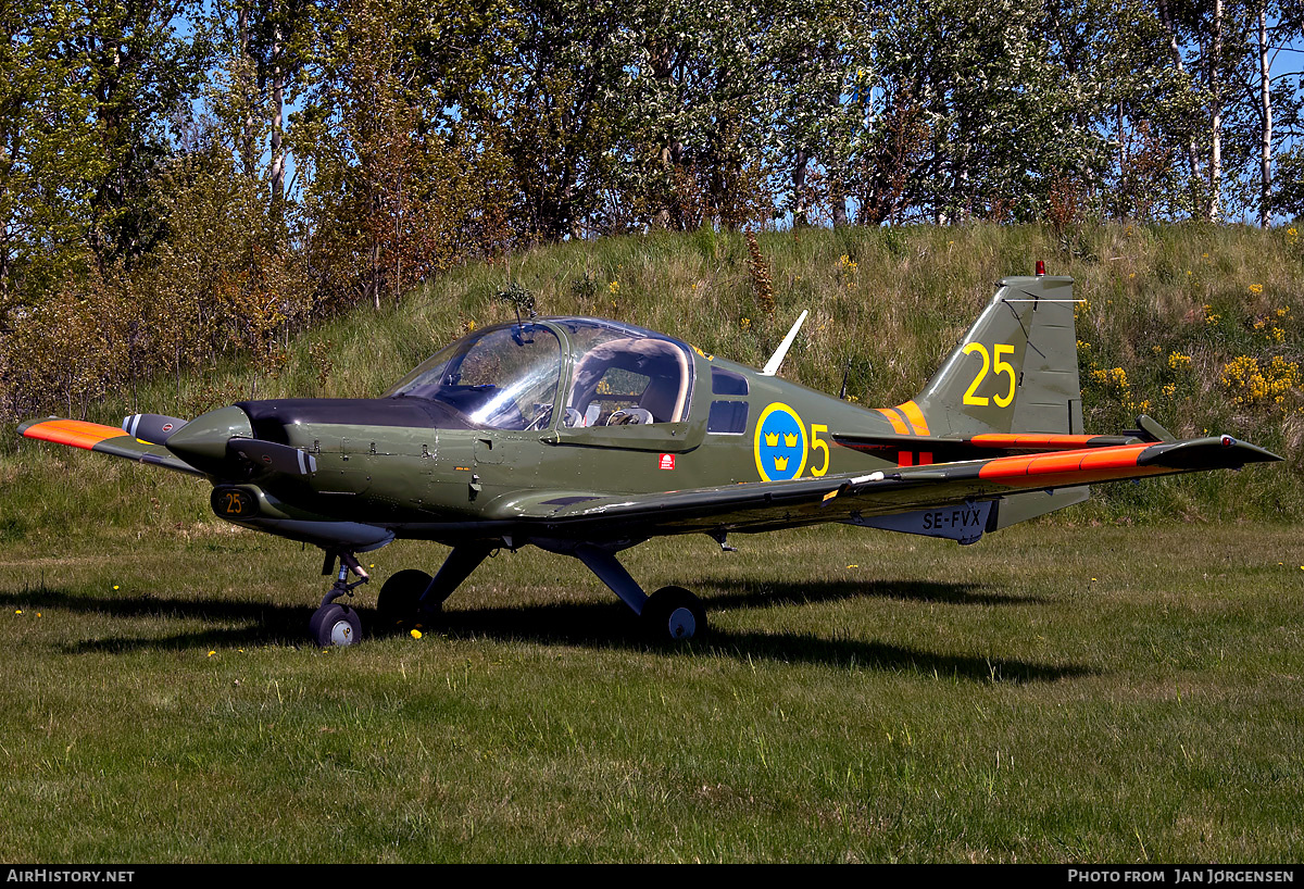 Aircraft Photo of SE-FVX / 61025 | Scottish Aviation Sk 61D Bulldog | Sweden - Air Force | AirHistory.net #636937