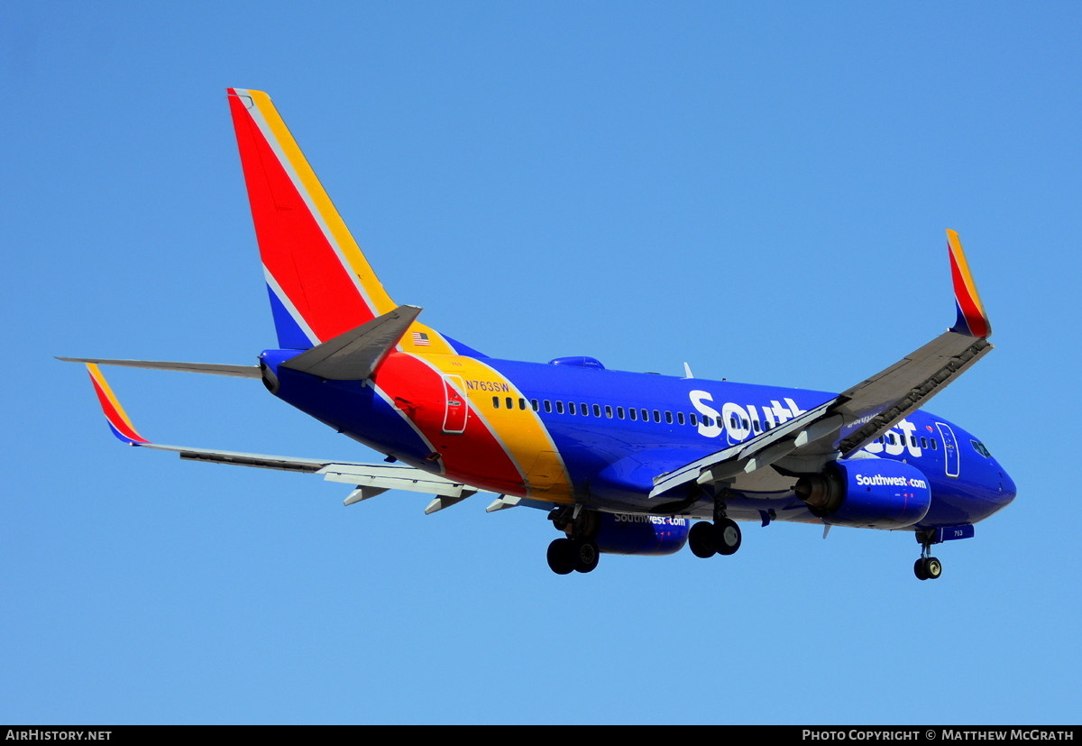 Aircraft Photo of N763SW | Boeing 737-7H4 | Southwest Airlines | AirHistory.net #637132