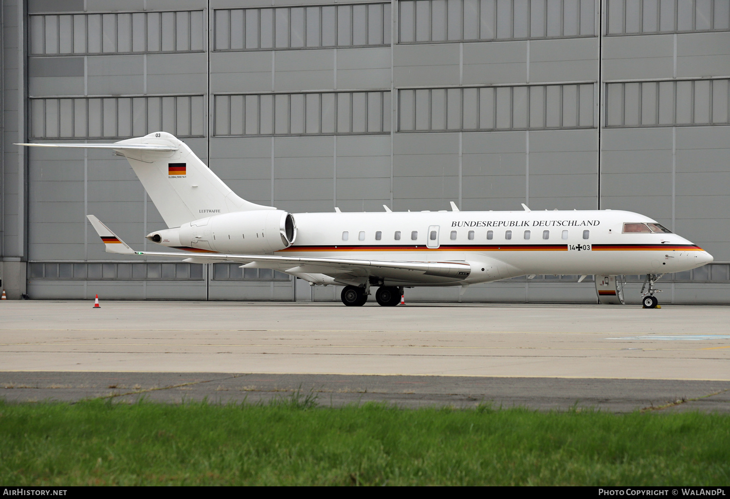 Aircraft Photo of 1403 | Bombardier Global 5000 (BD-700-1A11) | Germany - Air Force | AirHistory.net #637137