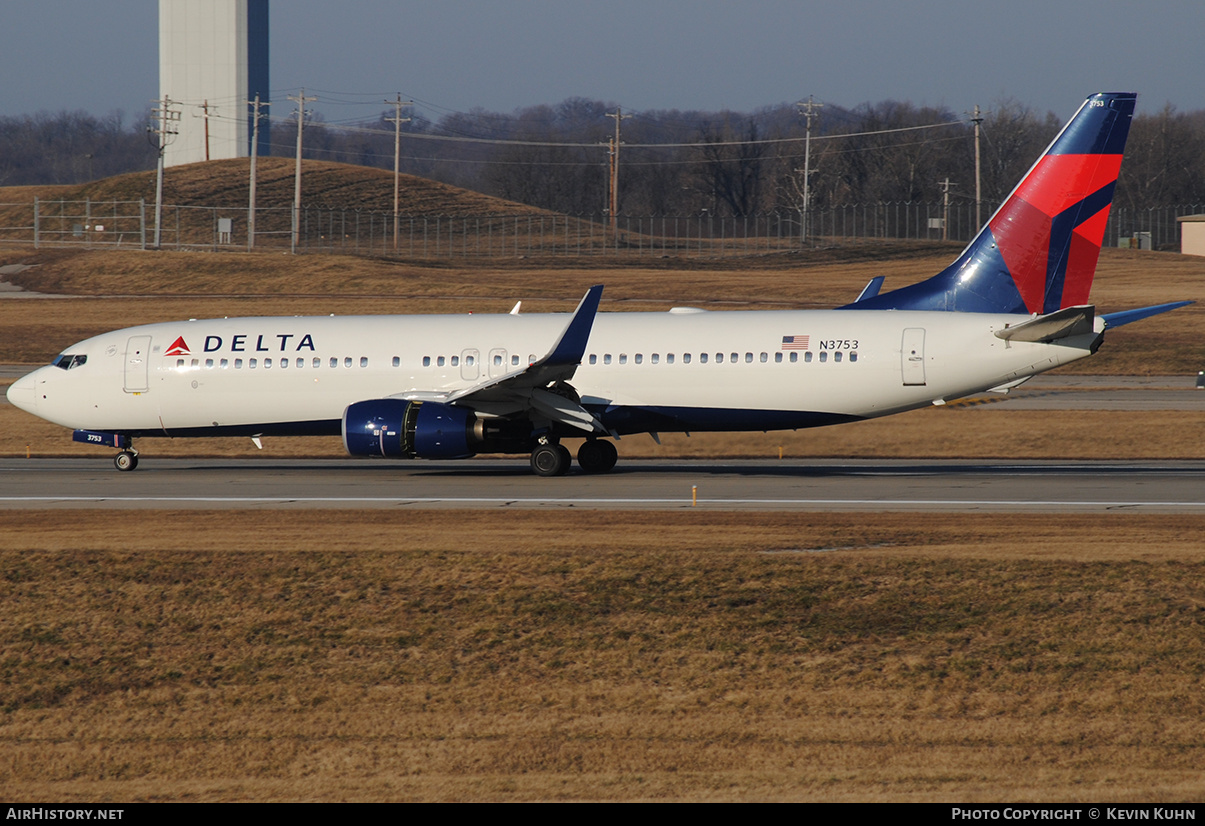 Aircraft Photo of N3753 | Boeing 737-832 | Delta Air Lines | AirHistory.net #637165