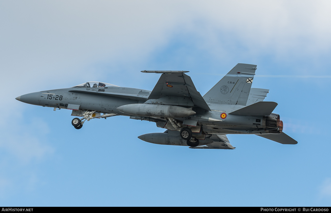 Aircraft Photo of C.15-41 | McDonnell Douglas EF-18A Hornet | Spain - Air Force | AirHistory.net #637188