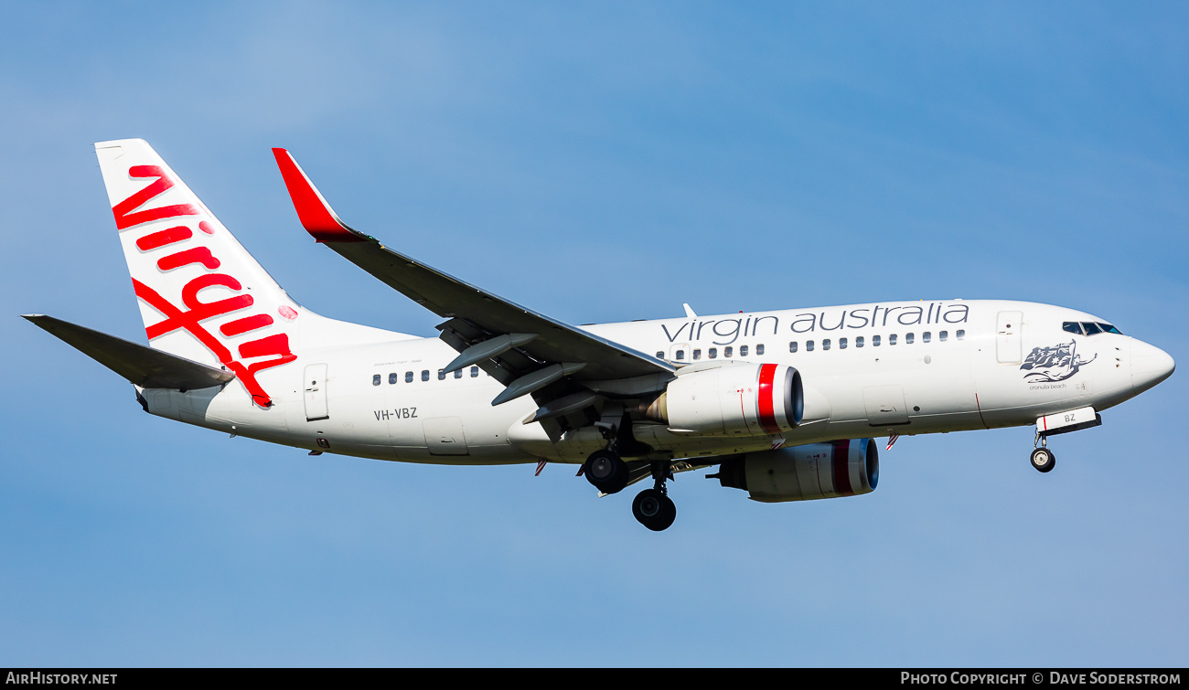 Aircraft Photo of VH-VBZ | Boeing 737-7FE | Virgin Australia Airlines | AirHistory.net #637232