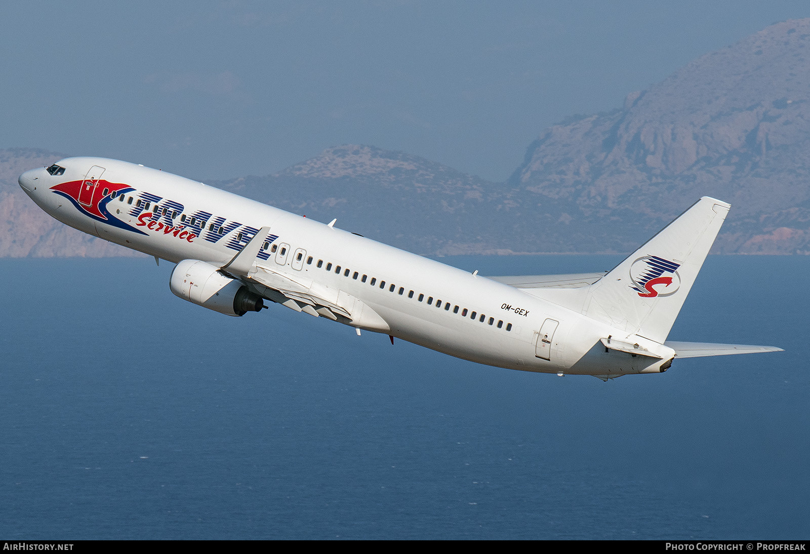 Aircraft Photo of OM-GEX | Boeing 737-8AS | Travel Service | AirHistory.net #637292