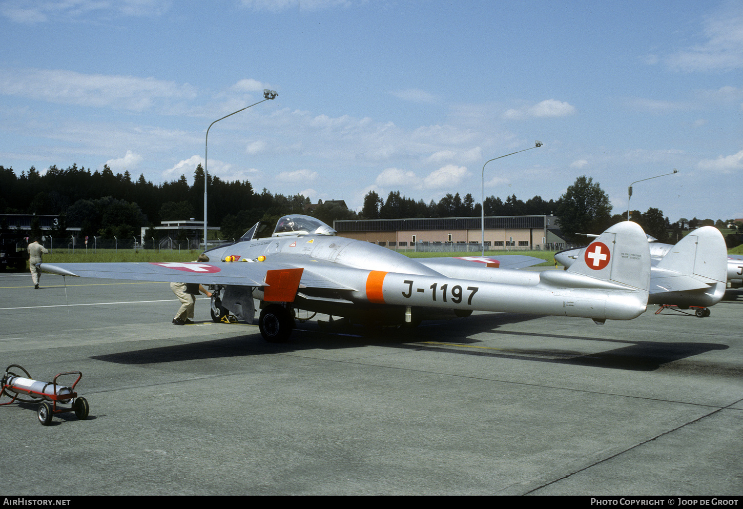 Aircraft Photo of J-1197 | De Havilland D.H. 100 Vampire FB6 | Switzerland - Air Force | AirHistory.net #637311