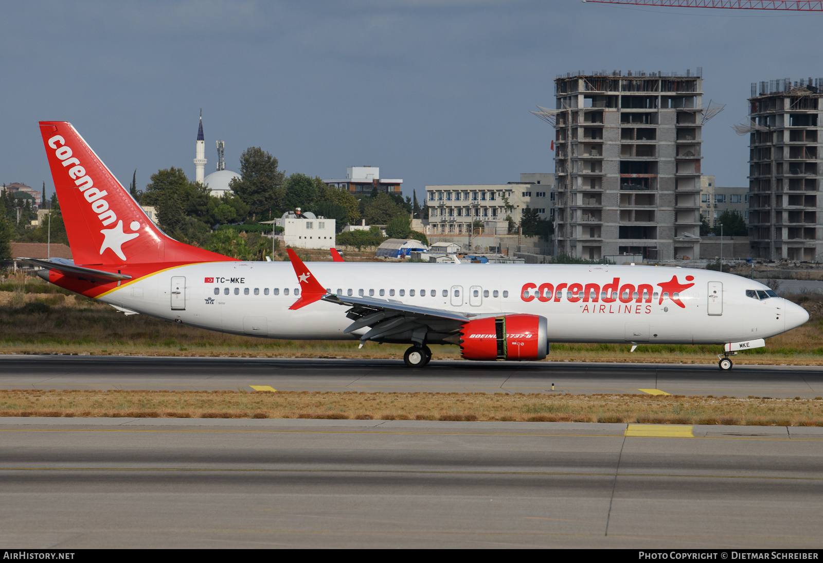 Aircraft Photo of TC-MKE | Boeing 737-8 Max 8 | Corendon Airlines | AirHistory.net #637425