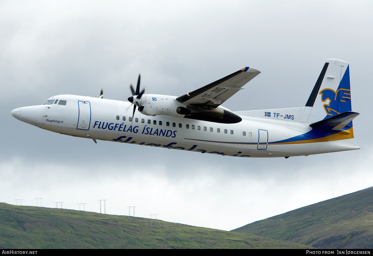 Aircraft Photo of TF-JMS | Fokker 50 | Flugfélag Íslands - Air Iceland | AirHistory.net #637542