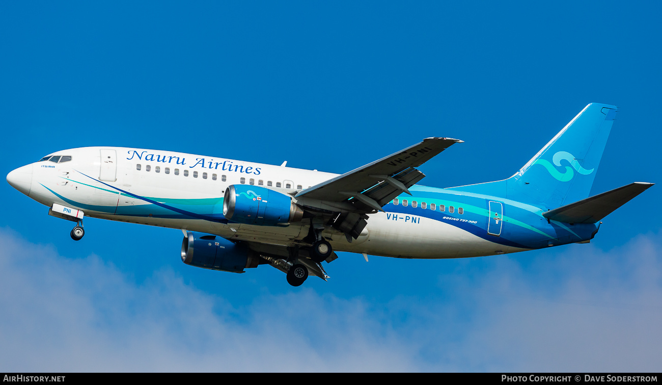 Aircraft Photo of VH-PNI | Boeing 737-36N | Nauru Airlines | AirHistory.net #637629