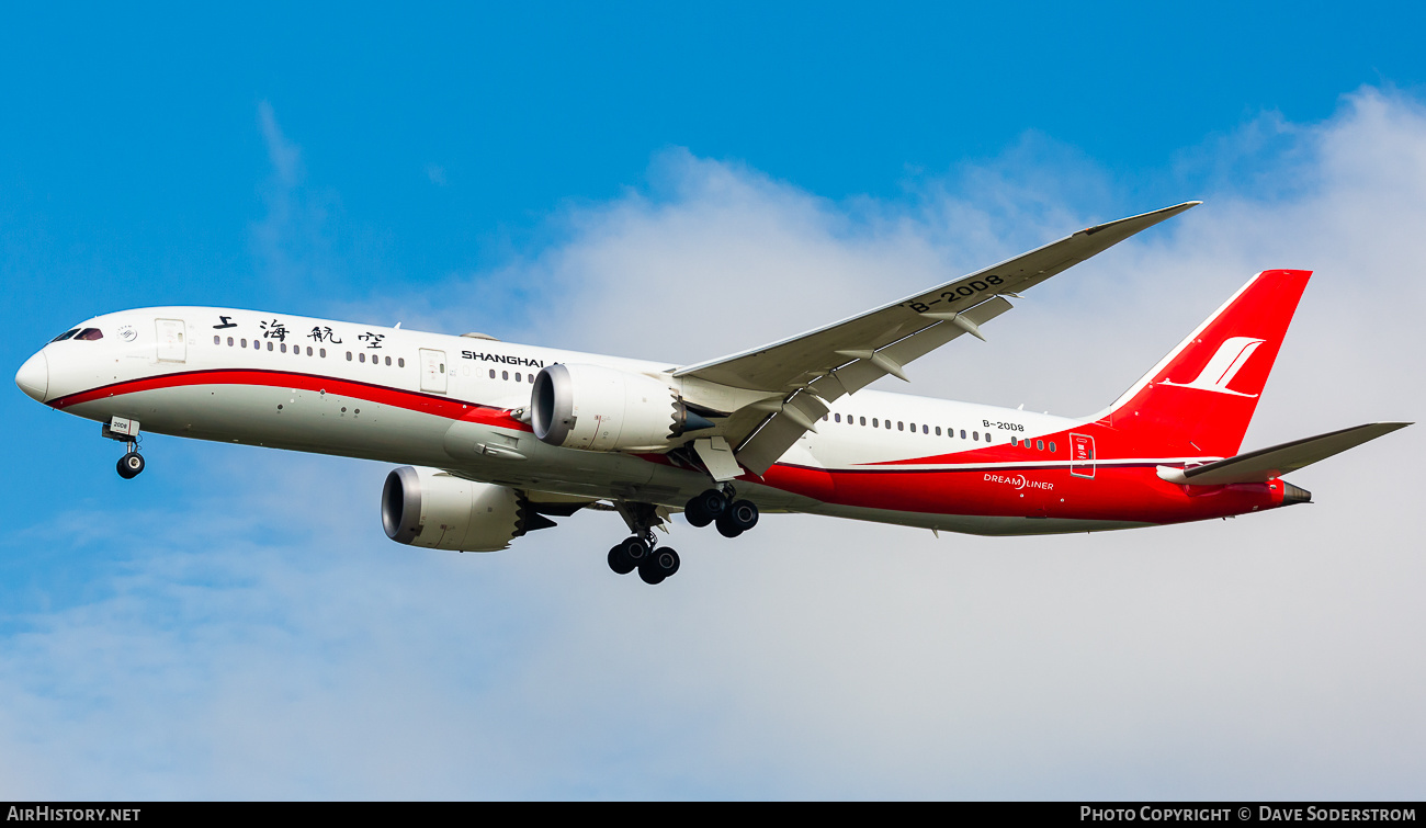 Aircraft Photo of B-20D8 | Boeing 787-9 Dreamliner | Shanghai Airlines | AirHistory.net #637632