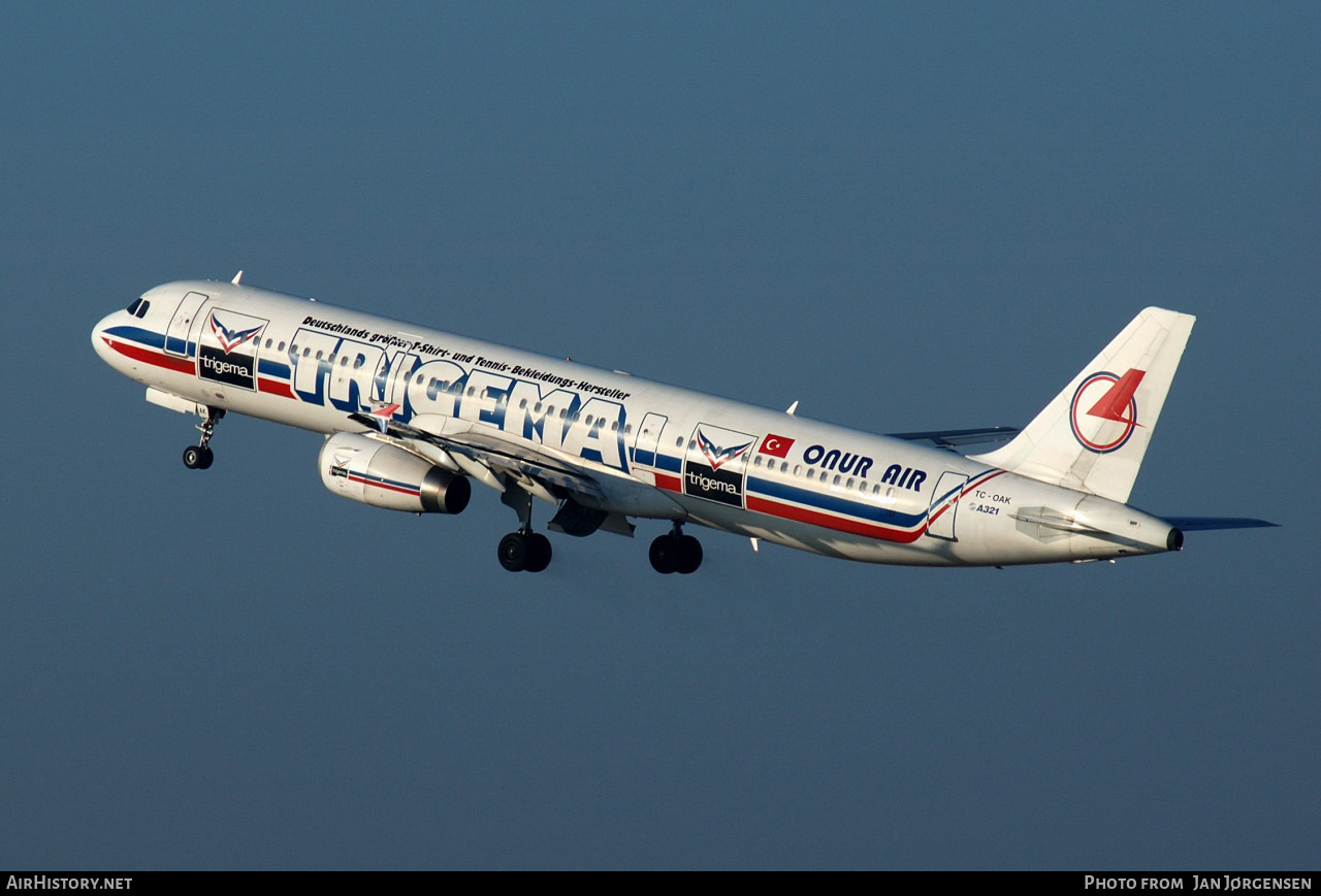 Aircraft Photo of TC-OAK | Airbus A321-231 | Onur Air | AirHistory.net #637708