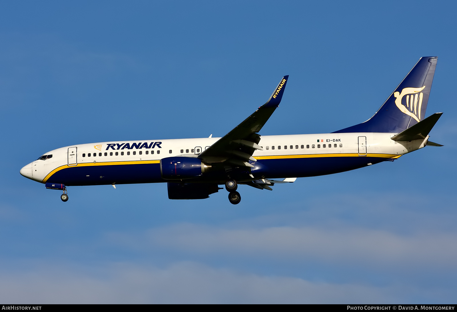 Aircraft Photo of EI-DAK | Boeing 737-8AS | Ryanair | AirHistory.net #637756