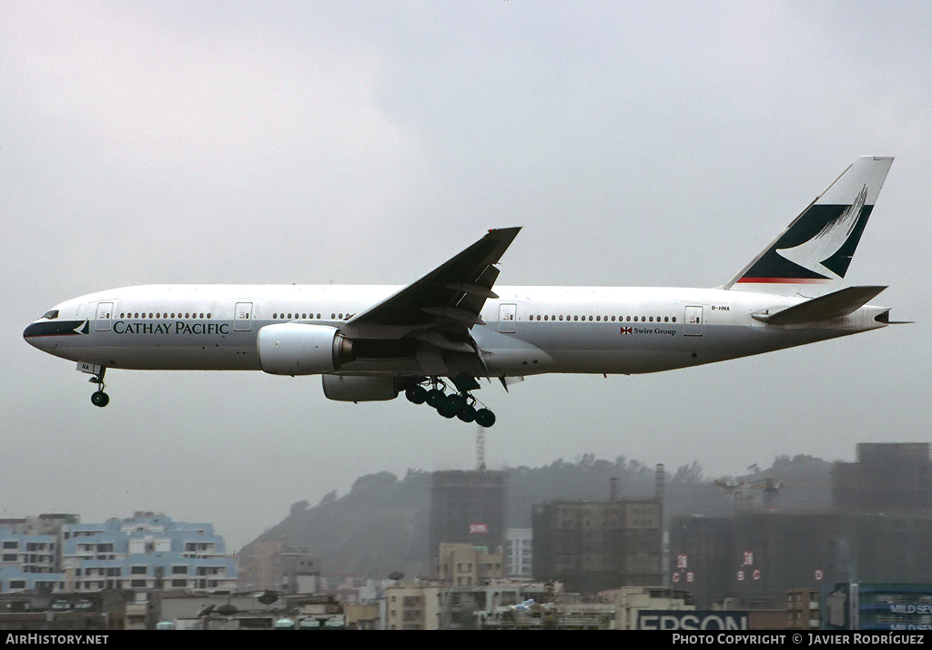 Aircraft Photo of B-HNA | Boeing 777-267 | Cathay Pacific Airways | AirHistory.net #637820