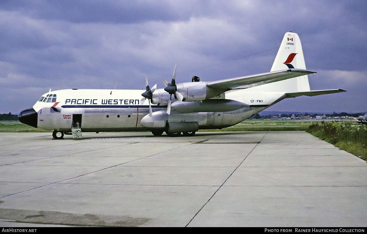 Aircraft Photo of CF-PWX | Lockheed L-100-20 Hercules (382E) | Pacific Western Airlines | AirHistory.net #637937