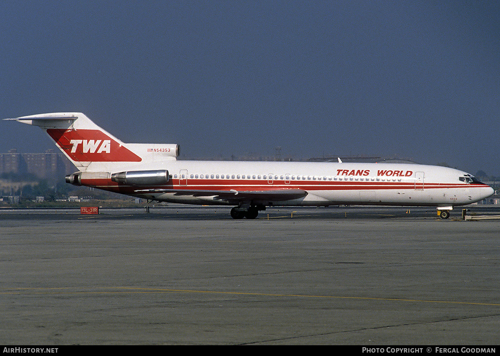 Aircraft Photo of N54353 | Boeing 727-231/Adv | Trans World Airlines - TWA | AirHistory.net #638009