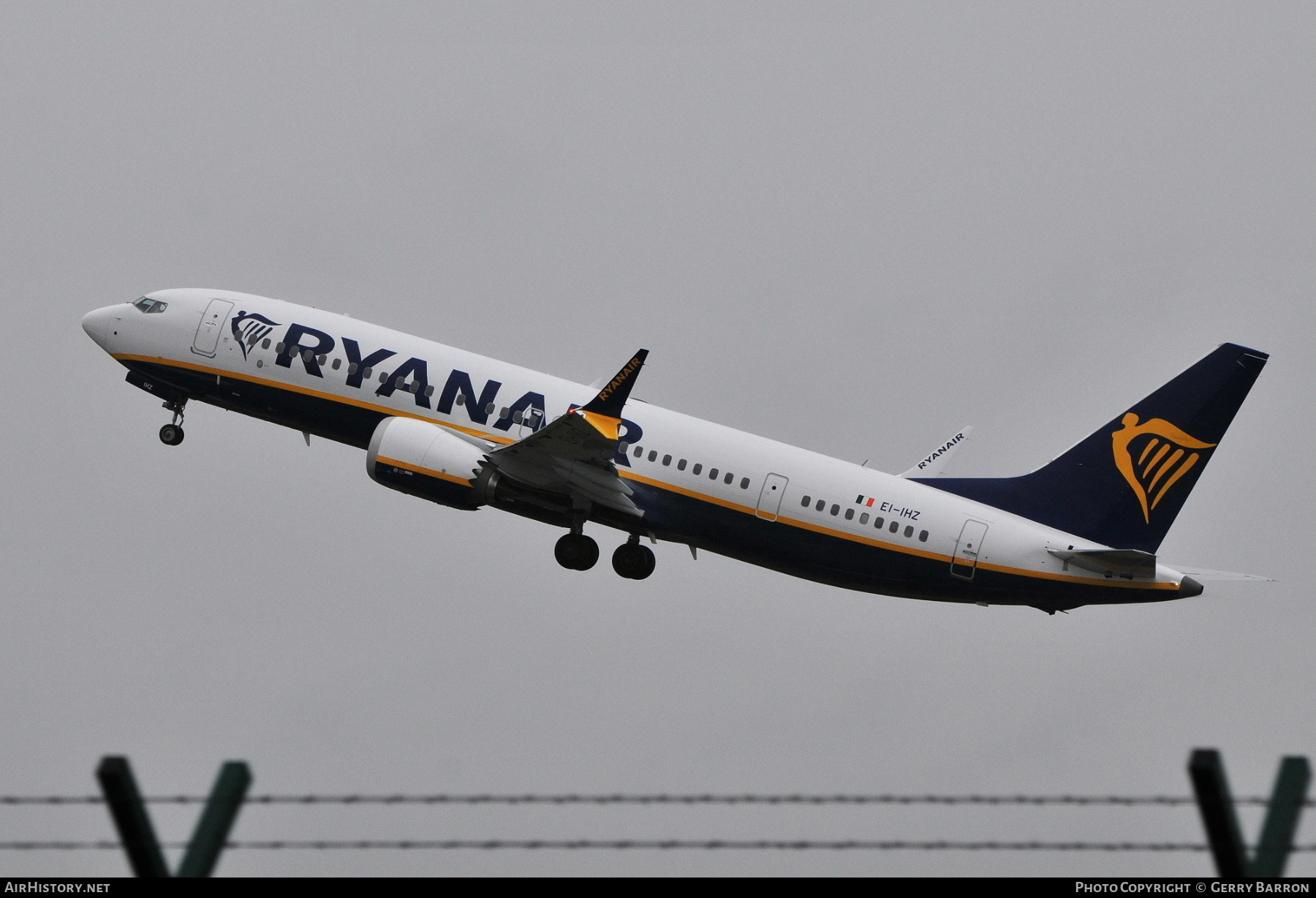 Aircraft Photo of EI-IHZ | Boeing 737-8200 Max 200 | Ryanair | AirHistory.net #638059