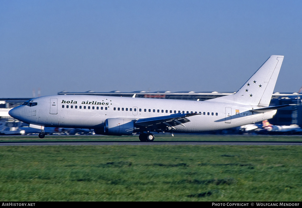 Aircraft Photo of EC-IFV | Boeing 737-33A | Hola Airlines | AirHistory.net #638210